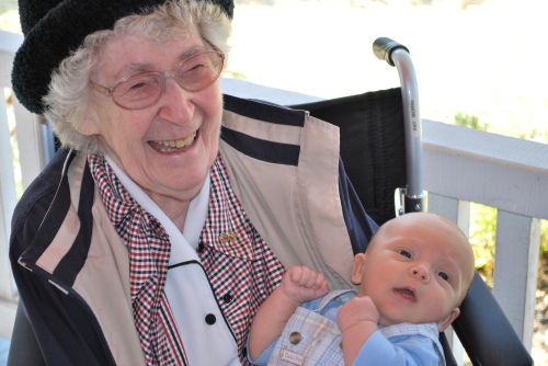 Stockton and his Great Grandma Morse